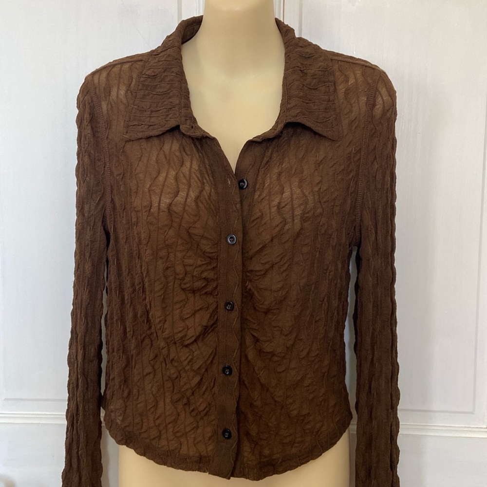 Versona Stretch Button Blouse Size Small